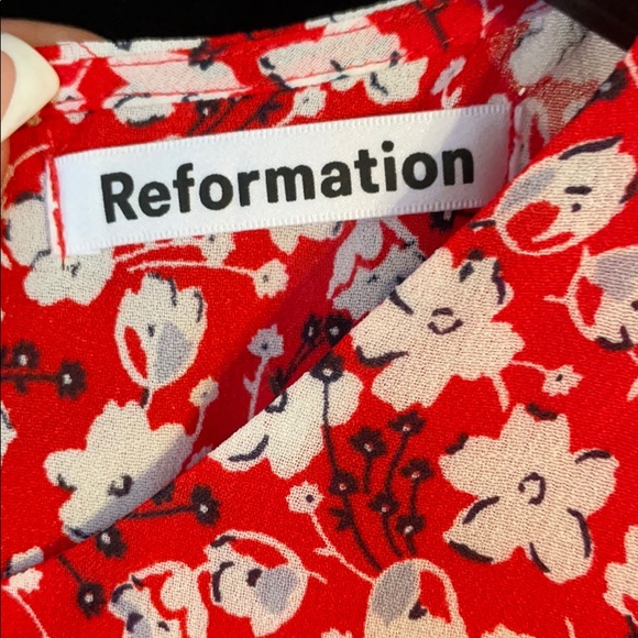 Reformation Crepe Floral Wrap Dress - Picture 3 of 4